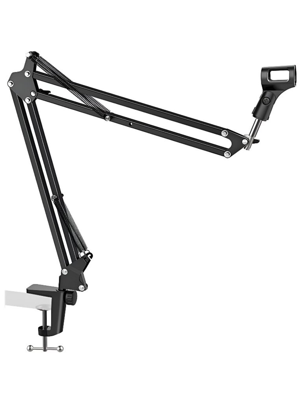 Microphone Arm Stand Boom Suspension Stand with 3/8" to 5/8" Screw Adapter